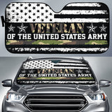 American Flag Camo Proud Us Army Veteran Car Auto Sun Shades 211601