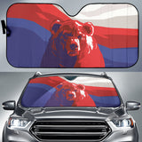 Bear Russia Flag Printed Car Auto Sun Shades 212801