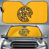Amazing Pizza Pattern Yellow Background Car Auto Sun Shades Style 1 210102