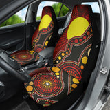 Australia Indigenous Circle Dot Car Seat Covers 2 212501