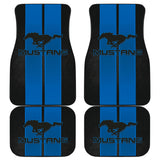 Blue Ford Mustang Fastback Muscle Car Floor Mats 210101
