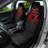 Biohazard Red Grunge Color Splash Car Seat Covers 212101