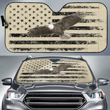 Vintage American Flag Tan Car Auto Sun Shades 210102