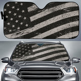 Black And White American Flag Car Auto Sun Shades 212401