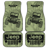 Jeep Offroad Drabolive Black Beach Palms Car Floor Mats Style 1 211701