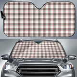 White Plaid Pattern Car Auto Sun Shades 212401