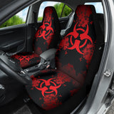 Biohazard Red Grunge Car Seat Covers 212101
