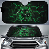 Biohazard Green Neon Crack Car Auto Sun Shades 212101