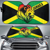 African Patterns Jamaica Flag Color With Lion Car Auto Sun Shades 211701