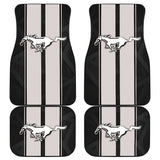 White Gray Ford Mustang Fastback Muscle Car Floor Mats 210402