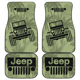 Jeep Offroad Drabolive Black Beach Palms Car Floor Mats Style 2 211701