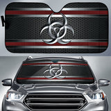 Biohazard Red Hole Metal Printing Car Auto Sun Shades 212101