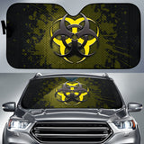 Biohazard Yellow Grunge Color Splash Car Auto Sun Shades 212101