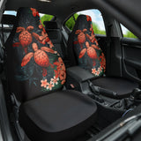 Amazing Kanaka Maoli Hawaiian Sea Turtle Tropical Hibiscus And Plumeria Flower Car Seat Covers 212901