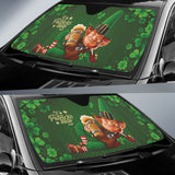 Leprechaun Drinks Beer Patrick's Day Car Auto Sun Shades 212501