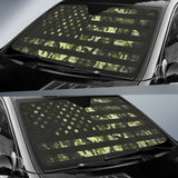Army Green Camouflage American Flag Car Auto Sun Shades 212201