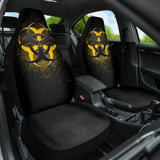 Biohazard Yellow Grunge Color Splash Car Seat Covers 212101