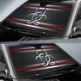 Biohazard Red Hole Metal Printing Car Auto Sun Shades 212101