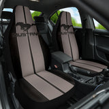 White Gray Ford Mustang Fastback Muscle Car Seat Covers 210101