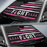Breast Cancer American Flag Car Auto Sun Shades 210202