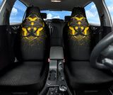 Biohazard Yellow Grunge Color Splash Car Seat Covers 212101