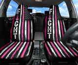 Breast Cancer American Flag Car Seat Covers 210202