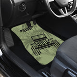 Jeep Offroad Drabolive Black Beach Palms Car Floor Mats Style 1 211701