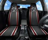 Biohazard Red Hole Metal Printing Car Seat Covers 212101