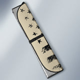 Vintage American Flag Tan Car Auto Sun Shades 210102