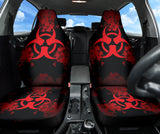 Biohazard Red Grunge Car Seat Covers 212101