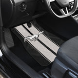 White Gray Ford Mustang Fastback Muscle Car Floor Mats 210402