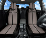 White Gray Ford Mustang Fastback Muscle Car Seat Covers 210101