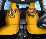 Amazing Pizza Pattern Yellow Background Car Seat Covers Style 1 210102