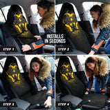 Biohazard Yellow Grunge Color Splash Car Seat Covers 212101