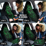 Biohazard Green Neon Crack Car Seat Covers 212101