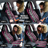 Breast Cancer American Flag Car Seat Covers 210202
