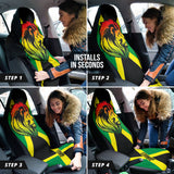 African Patterns Jamaica Flag Color With Lion Car Seat Covers 211701