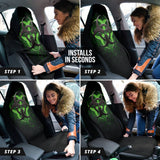 Biohazard Green Grunge Color Splash Car Seat Covers 212101
