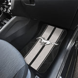 White Gray Ford Mustang Fastback Muscle Car Floor Mats 210402