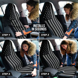 Patriotic American Flag Print Front Car Seat Cover 212901
