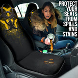 Biohazard Yellow Grunge Color Splash Car Seat Covers 212101