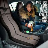 White Gray Ford Mustang Fastback Muscle Car Seat Covers 210101