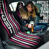 Breast Cancer American Flag Car Seat Covers 210202