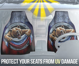 Russia Flag Angry Bear Amazing Decor Gift Present Car Seat Covers 212801