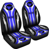 2 Front Mustang Seat Covers Blue 144627 - YourCarButBetter