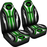 2 Front Mustang Seat Covers Green 144627 - YourCarButBetter