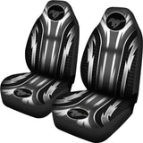 2 Front Mustang Seat Covers Grey 144627 - YourCarButBetter