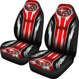 2 Front Subaru Seat Covers Red 144627 - YourCarButBetter