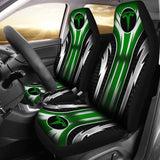 2 Front Tesla Seat Covers Green 144627 - YourCarButBetter