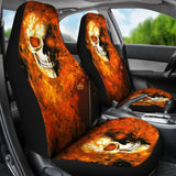 2 Pcs Gothic Skull Car Seat Covers 101819 - YourCarButBetter